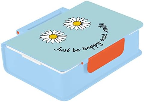 Alaza Daisy Smile Citat Flower Bento kutija za ručak bez BPA bez istjecanja kontejnera za ručak bez ikakvih vilica i žlica, 1 komad