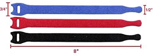 8 Veza kabela za učvršćivanje kuke i petlje - 5 komada - boja: crno
