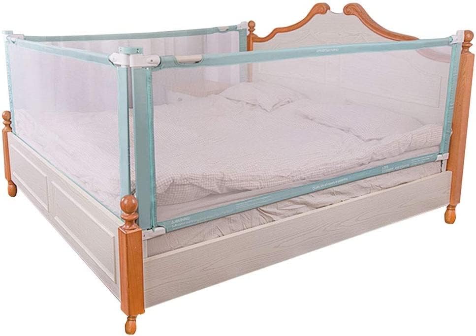 Rukohvati za krevet BBC 3-bočna ograda za krevet za zaštitu spavanja za bebe, jednostavna instalacija, visina 64 cm - zelena