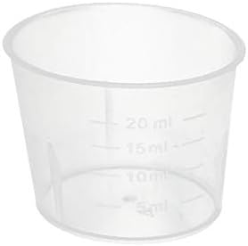 Novi LON0167 20ML školski laboratorij Prozirna plastična spremnika za mjerenje čaša čaša (20ML Schullabor Transparentter Kunststoff-Flüssigkeitsbehälter