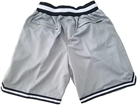 Muške kratke hlače, košarkaške kratke hlače za muškarce s džepovima, retro mrežice kratke hlače aktivne atletske performanse teretane