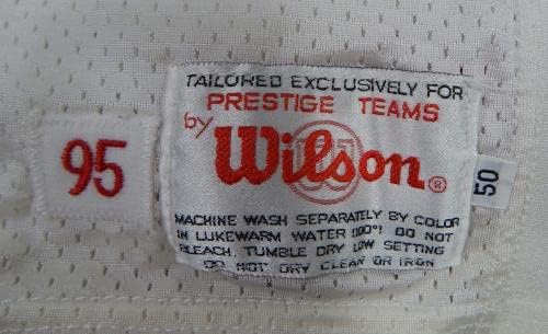 1995. San Francisco 49ers Tim Harris 99 Igra izdana White Jersey 50 dp34373 - Nepotpisana NFL igra korištena dresova