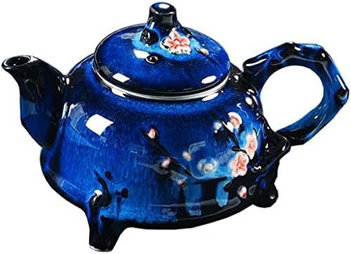 IRDFWH mornarsko plavi žad čajnik za kućanstvo ručno oslikani čajnik keramički kung fu čaj komad retro jedan lonac