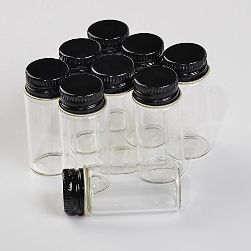 10 ml staklene staklenke boce s aluminijskim poklopcem crne tekuće boce prazne zanatske boce staklenke 100UNITS