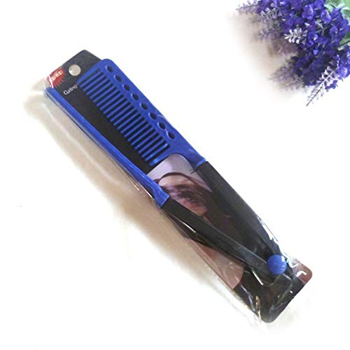 Grey990 Mala plastična V oblik četkica za kosu češalj Putovanje preklopni prijenosni diy salon ravna frizura alat za oblikovanje plave