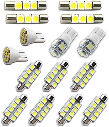 8x-brzina kompatibilna s tahoe i prigradskim LED unutarnjim svjetlima LED Unutarnje automobile Svjetla za žarulje 2007-2014 White 15pcs