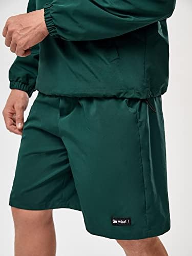 FIOXA Dvodijelna odjeća za muškarce Men Letter Grafički jakni za izvlačenje i kratke hlače