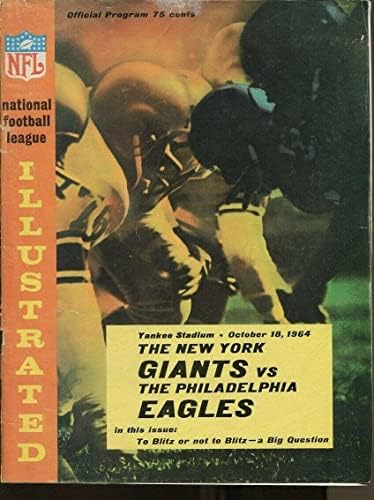 1964. Giants v Eagles NFL program 10/18 Yankee stadion 80722B21 - NFL programi