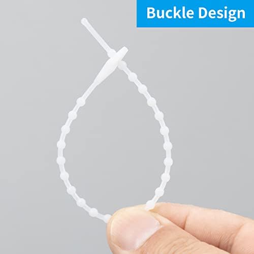 Xingo 100 PCS 6 inča kabela s perlama Podesiva sigurnosna petlja kravata Plastična cijena papira za nošenje Oznaka Oznaka pričvršćivača