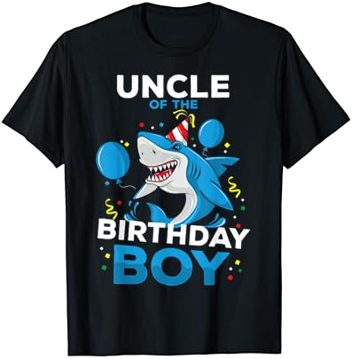 Obiteljska majica koja odgovara morskom psu i oceanu za ujaka rođendana