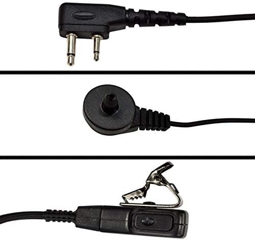 HQRP 2-pinski akustička cijevni slušalica Slušalice Mikrofon je Kompatibilan sa ICOM IC-P2E, IC-P2ET, IC-P3AT, IC-P4A, IC-P4AT + HQRP