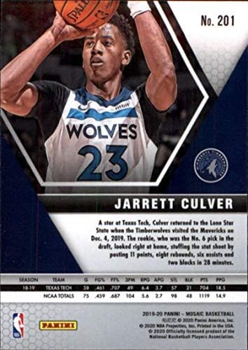 2019-20 Panini Mosaic 201 Jarrett Culver RC Rookie Minnesota Timberwolves NBA košarkaška karta