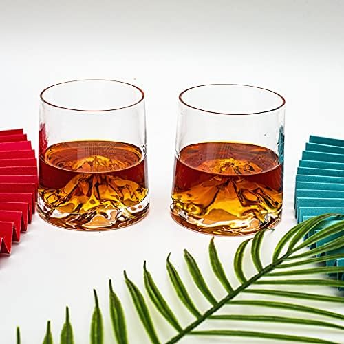 Čaša za vino, set čaša za škotski viski od 2 staromodne čaše, jedinstvene staklene čaše za burbon, prozirna čaša za rock s kutijom,