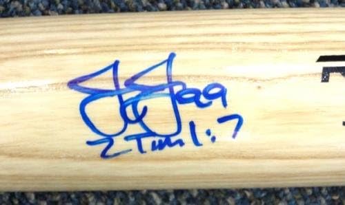 James Jones Autografirana plavokosa Rawlings Bat Texas Rangers MCS Holo Stock 78929 - Autografirani MLB šišmiši