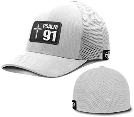 Naš pravi bog psalm 91 cross flatch flexfit hat kršćanski biblijski citat bejzbol kapu