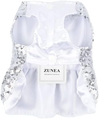 Zunea Bling Sequins haljine za pse za malu psu djevojku Ljetna princeza haljina s lukom d-prsten štene zabave haljina rođendanska vjenčanja