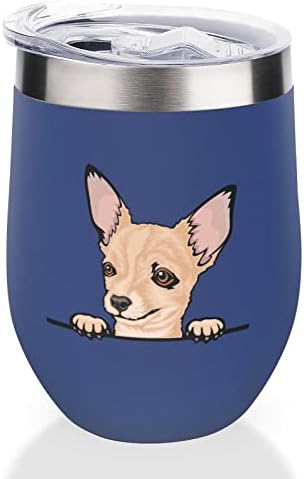 Funlucy Dog Portret za kućne ljubimce Vakuum izolirano putnički turble Chihuahua 12oz od nehrđajućeg čelika s gurnutim umetnutim boca