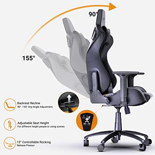 Stolica za igranje u donjem dijelu leđa / ergonomska stolica za igranje računala s naslonom za glavu i lumbalnom potporom / velika
