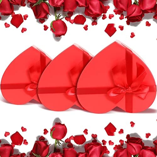 + 3 kom kutija u obliku srca, kutija s crvenim srcem, rođendanska poklon kutija, vjenčani luk, ukrasne kutije s poklopcima, luksuzna