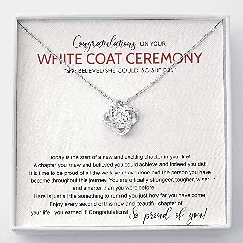 Ručno izrađena ogrlica - Poklon ogrlica za ceremoniju bijelog kaputa, ceremonija kiropraktičara, novi Doctor poklon, pokloni za djevojku,
