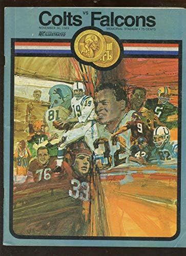 30. studenog 1969. NFL nogometni program Atlanta Falcons u Baltimore Colts VGEX - NFL programi