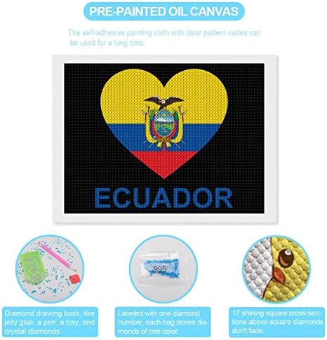 Ljubav Ekvadorski dijamantni sets za slikanje 5d DIY FULL DRILL RINESTONE UMJETNOST ZIDSKI ZINSKI ZA OSTOJI 12 X16