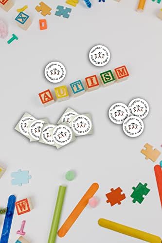 Prikupljanje sredstava za dobar cilj / okrugle naljepnice za svijest o autizmu-naljepnice za svijest o autizmu s ispunjenim slagalicama