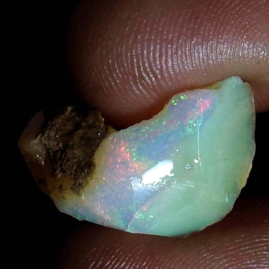 Jewelgemscraft ™ 07.00cts. Ultra vatreni sirovi opalni kamen, prirodni grubi, kristali dragulja, etiopska opalna stijena, zalihe nakita,