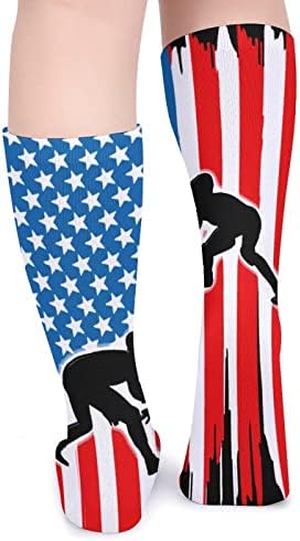 Debele čarape s američkom zastavom u novom zabavnom grafičkom tisku srednje duge Ležerne tople čarape za zimu