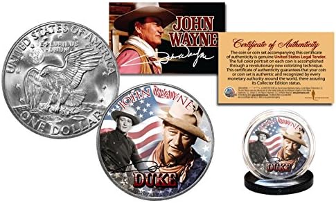 John Wayne Americana Eisenhower Ike One Dollar američki novčić s licenciranim COA
