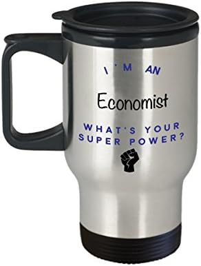 Economist Travel šalica, ja sam ekonomist što je super moć? Smiješne krigle za kavu u karijeri, poklon ideja za muškarce suradnike