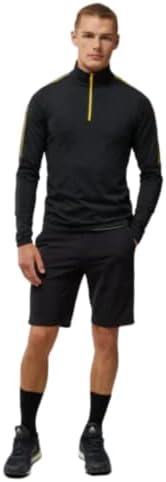 1/4 - crni pulover za golf s patentnim zatvaračem u srednjem sloju