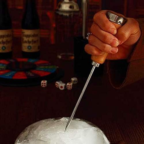 2 PCS od nehrđajućeg čelika Pobitni led s drvenom ručkom ledeni alat za kućni kuhinjski bar restoran, 8,5 inča