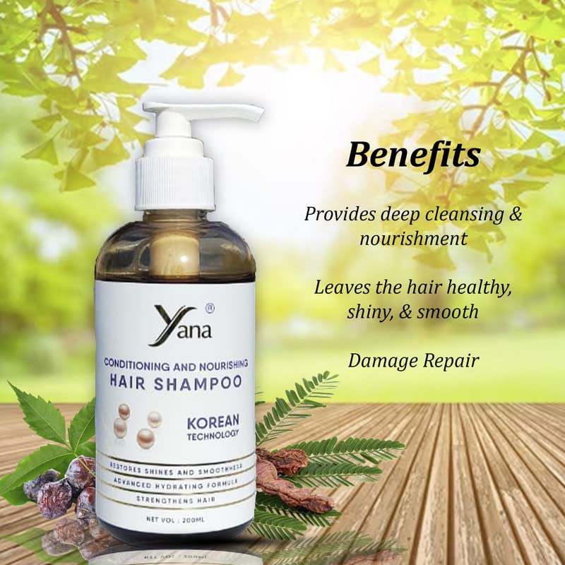Yana šampon za kosu s korejskom tehnologijom prirodni šampon za rast kose žena