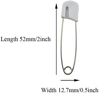 52 mm duge plastične igle za glavu zatvorene izdržljive lako prodiru sigurnije za upotrebu višekratne izdržljive igle za pelene od