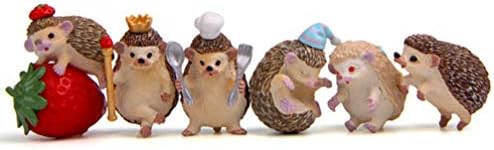 OFPPortble Fairy Figurine Animal Family Statup Slatki zanatski jež figura ukrasi za pečenje torte za rođendanski ured Cupcake Toppers