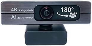 Web-kamera Gigastone AI102 4K UHD s kutom gledanja od 180 stupnjeva, automatsko obrezivanje s pomoću umjetne inteligencije, 4x digitalni