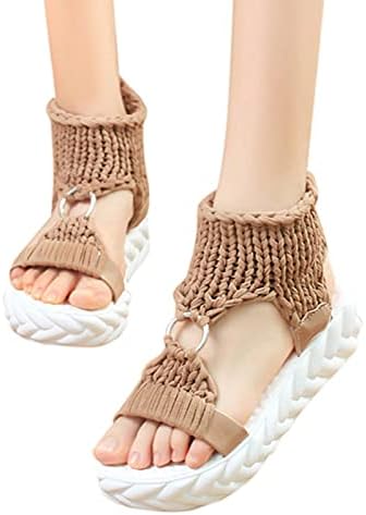 Flekmanart plus sandale za žene ljetne modne platforme sandale papuče solidne boje udobnosti meke casual cipele