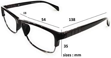 Računalne naočale s pravokutnom metalno-plastičnom lećom od 54 mm metalno-plastične leće od 1070 mm