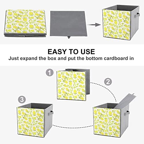 Limunovo žuto umjetnost koja se može sprječavati kante za skladištenje kockice Organizator Trendy tkanina za pohranu umeće kocke ladice