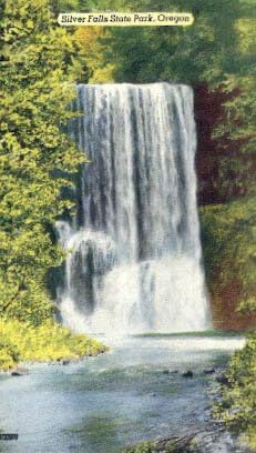 Državni park Silver Falls, Oregon Razglednica