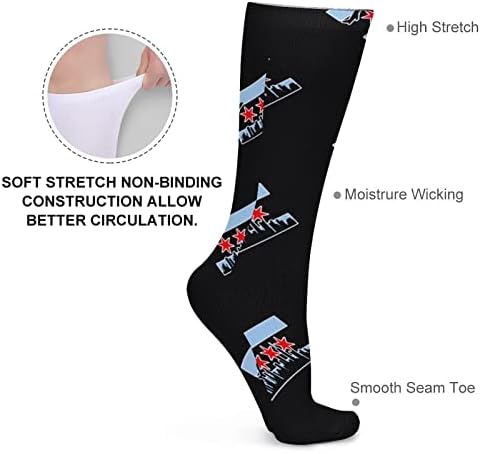 Debele čarape A. H. novo zabavno grafičko tiskanje Ležerne tople čarape srednje duljine za zimu