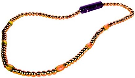 LED ogrlica s narančastim perlicama