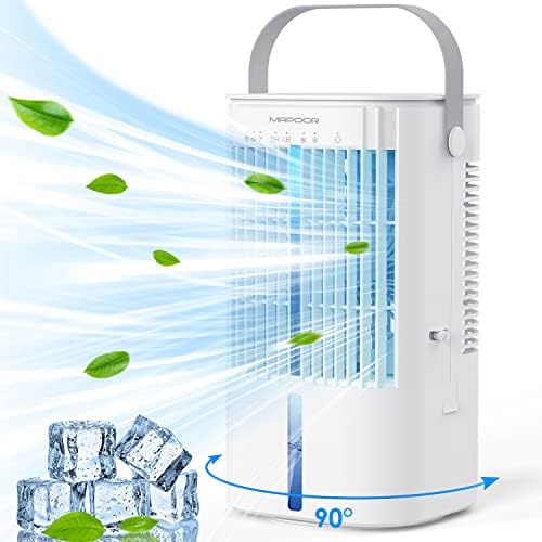 Prijenosni klima uređaji 4-u-1 prijenosni ventilator za hlađenje zraka s 3 brzine 7 boja 900 ml evaporativni Hladnjak zraka s 2 tajmera