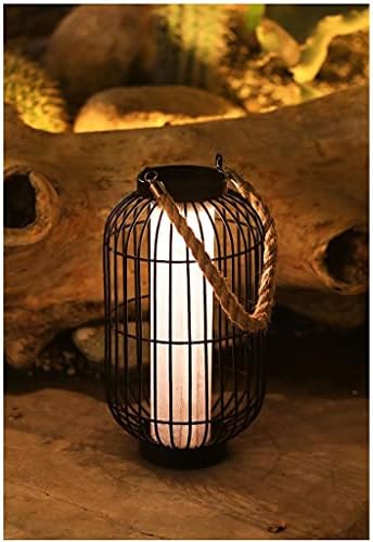 Douba solarna svjetiljka sa laganom šupljim kovanim željezom Lantern krajolik noćno svjetlo s ručicom za vanjski vrt